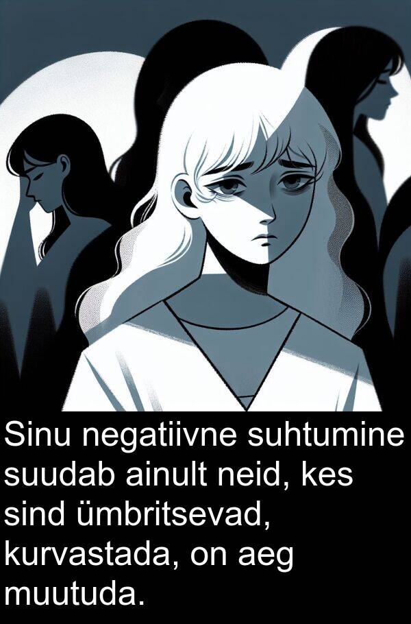 kurvastada: Sinu negatiivne suhtumine suudab ainult neid, kes sind ümbritsevad, kurvastada, on aeg muutuda.