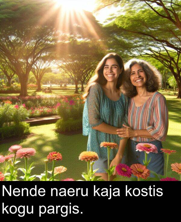 kostis: Nende naeru kaja kostis kogu pargis.