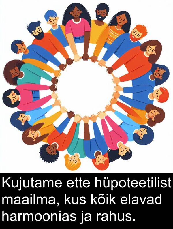 ette: Kujutame ette hüpoteetilist maailma, kus kõik elavad harmoonias ja rahus.