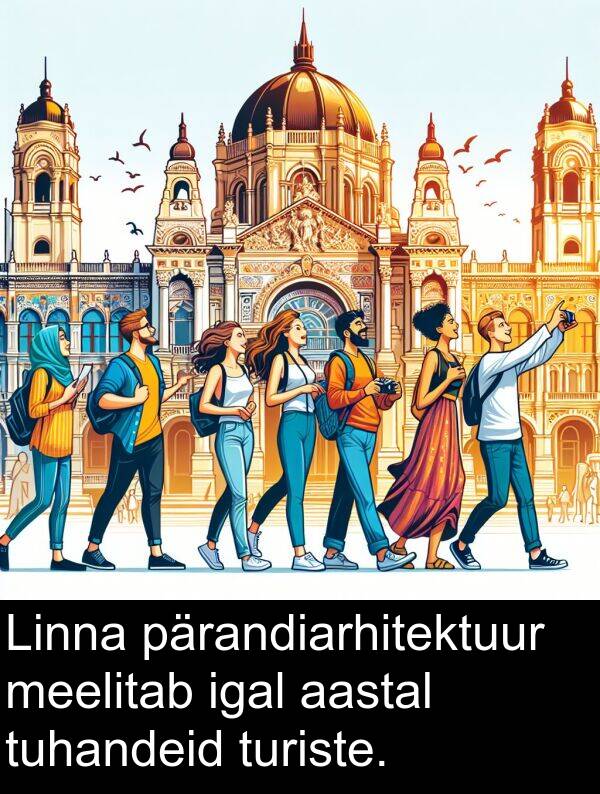pärandiarhitektuur: Linna pärandiarhitektuur meelitab igal aastal tuhandeid turiste.