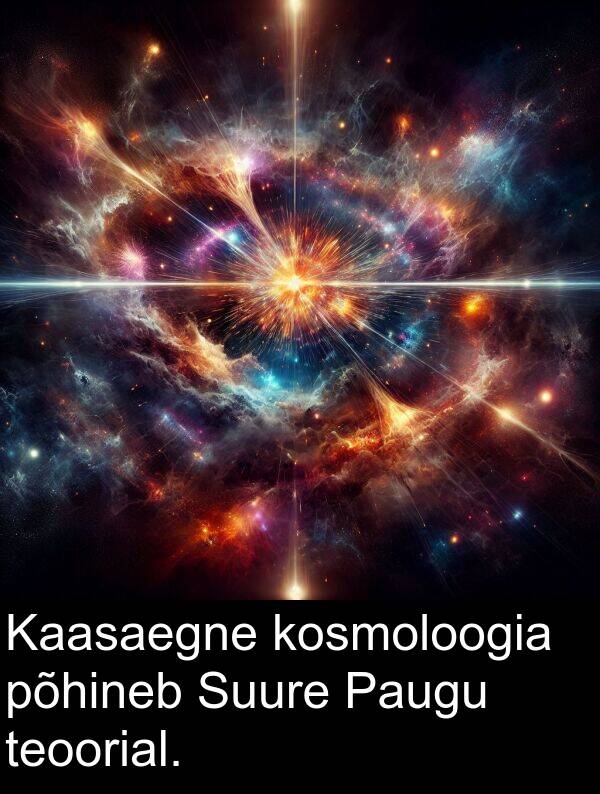 kosmoloogia: Kaasaegne kosmoloogia põhineb Suure Paugu teoorial.