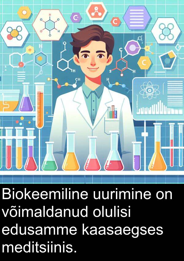 uurimine: Biokeemiline uurimine on võimaldanud olulisi edusamme kaasaegses meditsiinis.