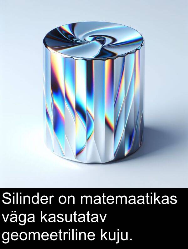 kuju: Silinder on matemaatikas väga kasutatav geomeetriline kuju.