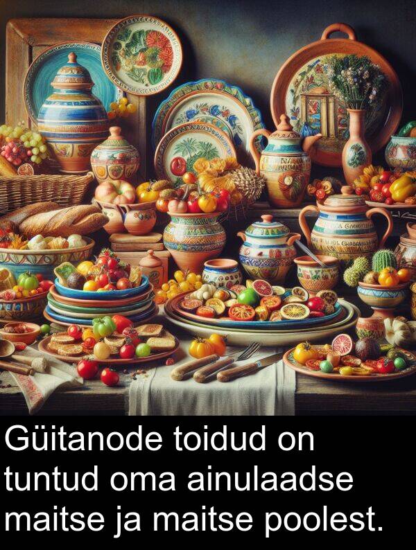 toidud: Güitanode toidud on tuntud oma ainulaadse maitse ja maitse poolest.