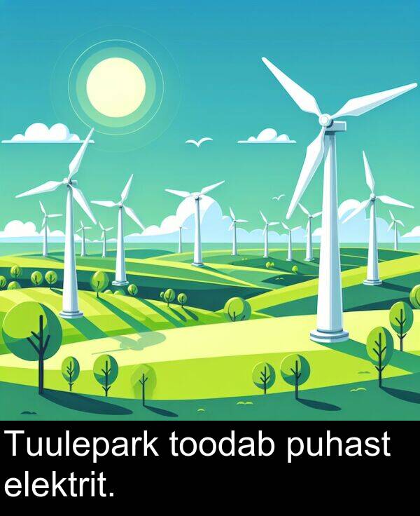 toodab: Tuulepark toodab puhast elektrit.