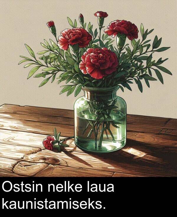 nelke: Ostsin nelke laua kaunistamiseks.