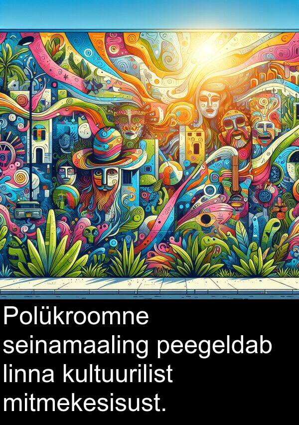 mitmekesisust: Polükroomne seinamaaling peegeldab linna kultuurilist mitmekesisust.
