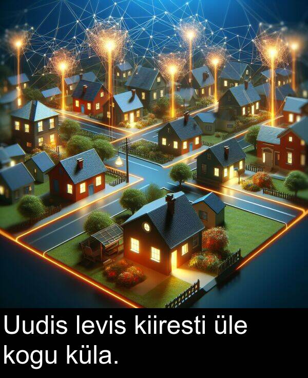 küla: Uudis levis kiiresti üle kogu küla.