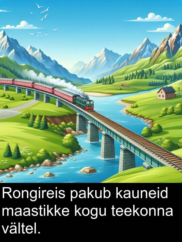 kogu: Rongireis pakub kauneid maastikke kogu teekonna vältel.