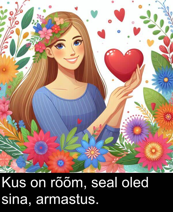 rõõm: Kus on rõõm, seal oled sina, armastus.