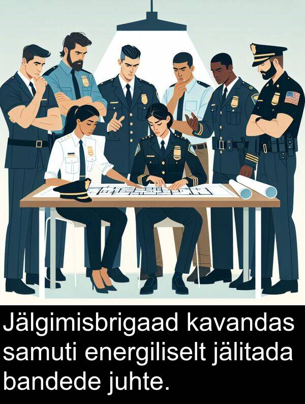 bandede: Jälgimisbrigaad kavandas samuti energiliselt jälitada bandede juhte.