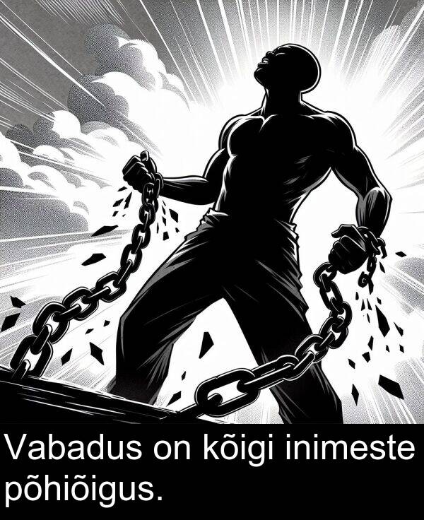 põhiõigus: Vabadus on kõigi inimeste põhiõigus.