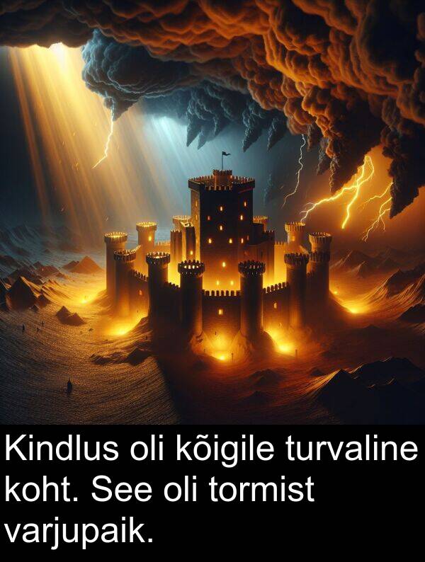 kõigile: Kindlus oli kõigile turvaline koht. See oli tormist varjupaik.