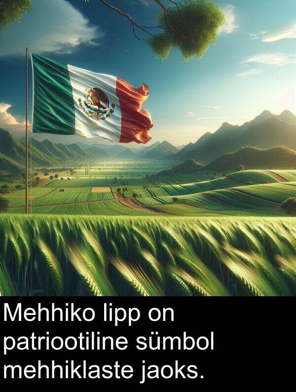 lipp: Mehhiko lipp on patriootiline sümbol mehhiklaste jaoks.