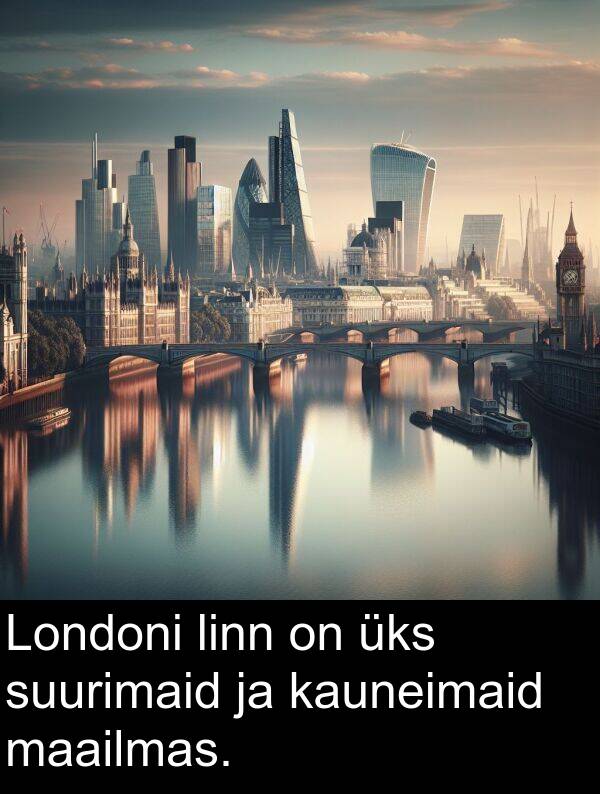 suurimaid: Londoni linn on üks suurimaid ja kauneimaid maailmas.