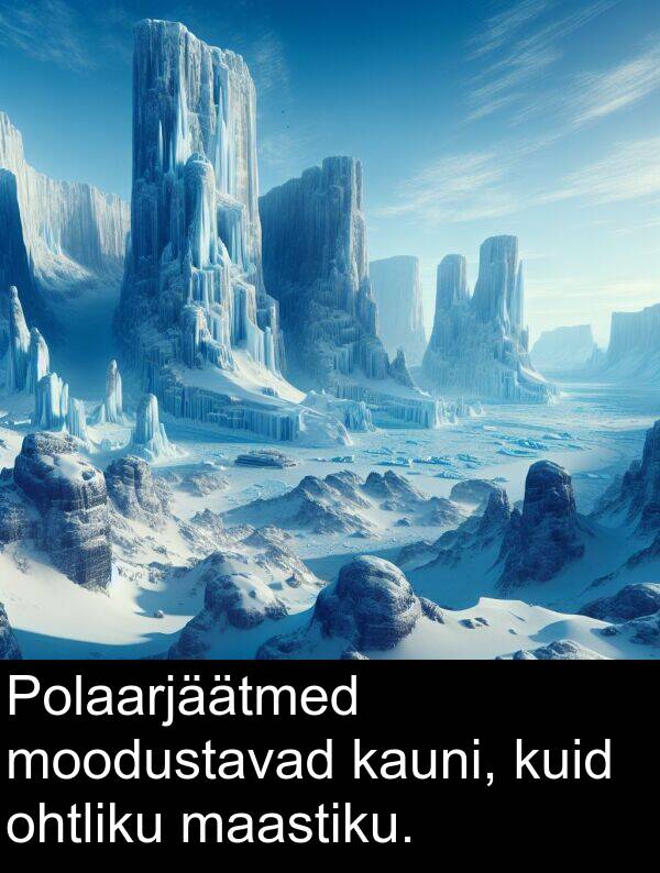 kuid: Polaarjäätmed moodustavad kauni, kuid ohtliku maastiku.