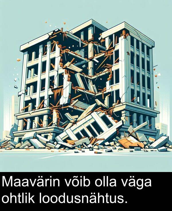 loodusnähtus: Maavärin võib olla väga ohtlik loodusnähtus.
