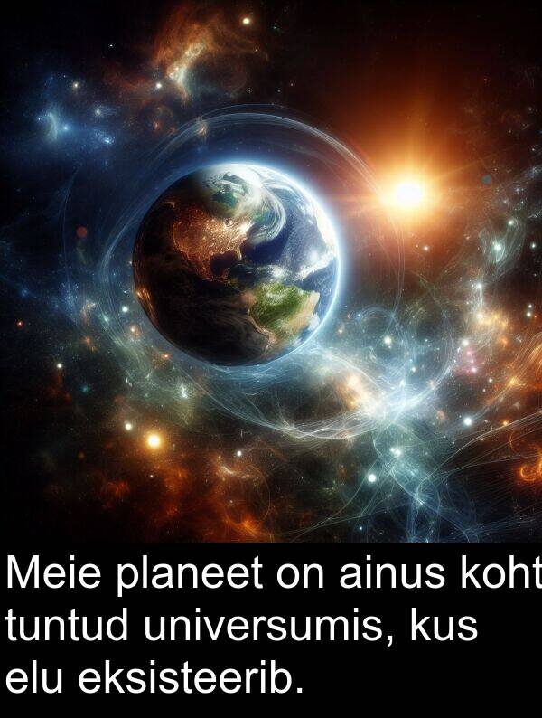 elu: Meie planeet on ainus koht tuntud universumis, kus elu eksisteerib.