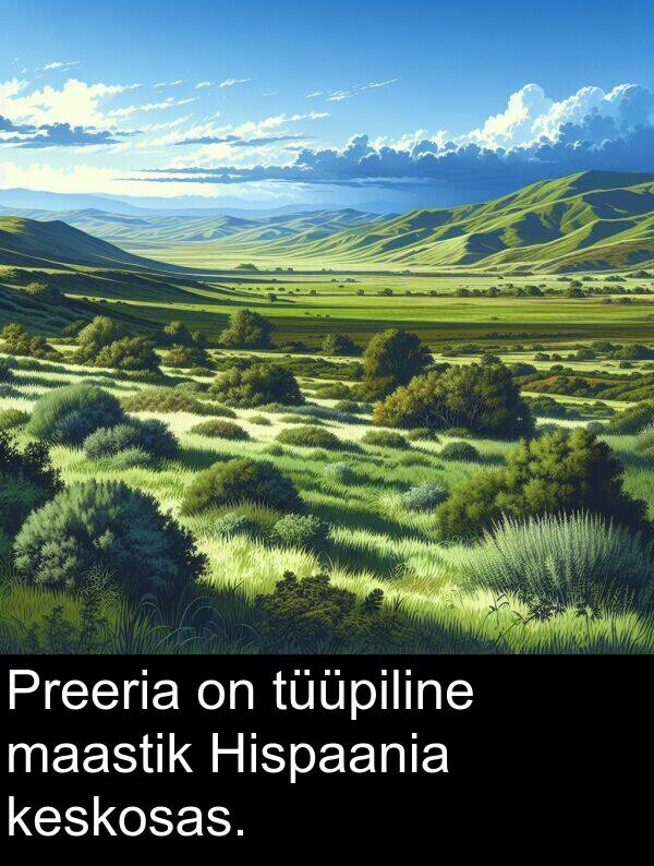 tüüpiline: Preeria on tüüpiline maastik Hispaania keskosas.
