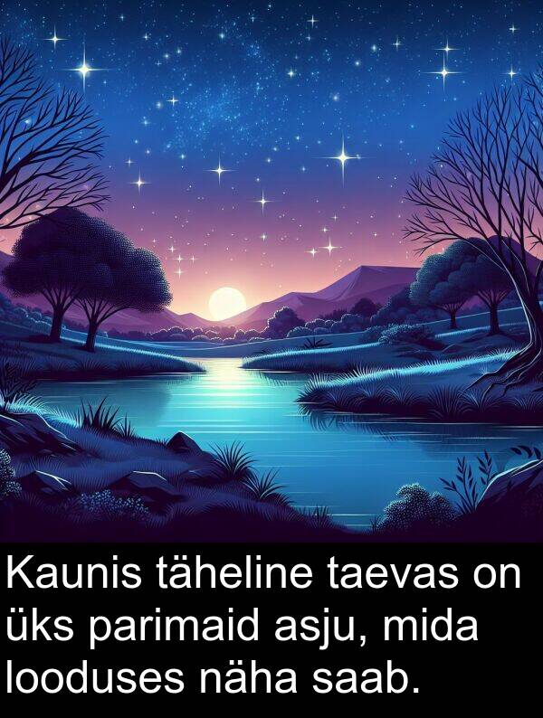 täheline: Kaunis täheline taevas on üks parimaid asju, mida looduses näha saab.
