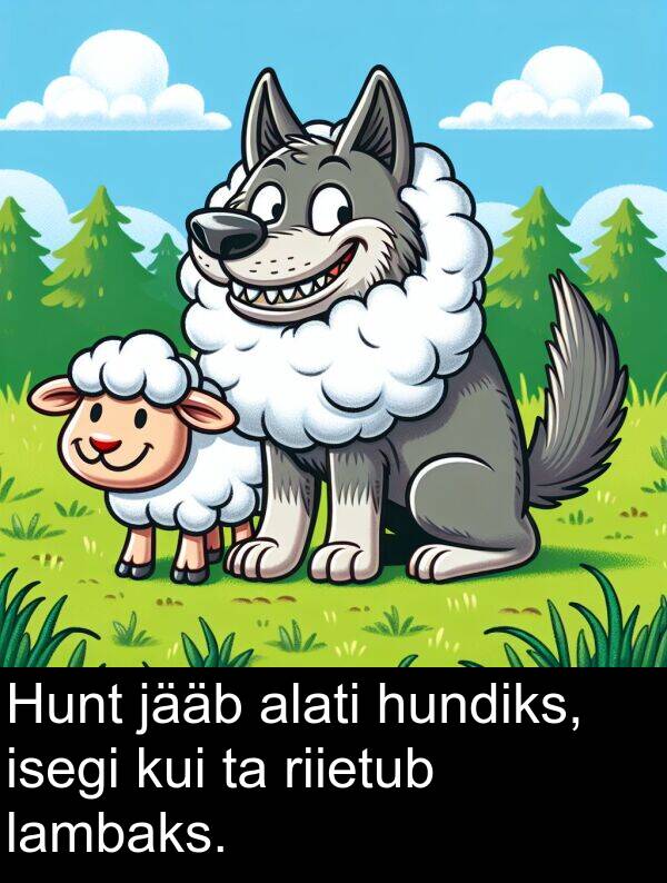 isegi: Hunt jääb alati hundiks, isegi kui ta riietub lambaks.