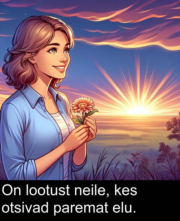 elu: On lootust neile, kes otsivad paremat elu.