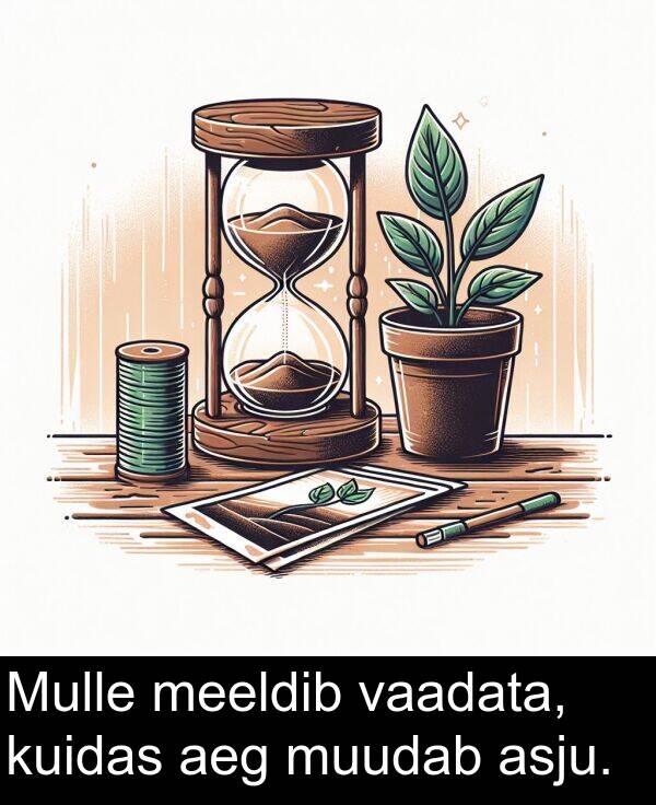 kuidas: Mulle meeldib vaadata, kuidas aeg muudab asju.