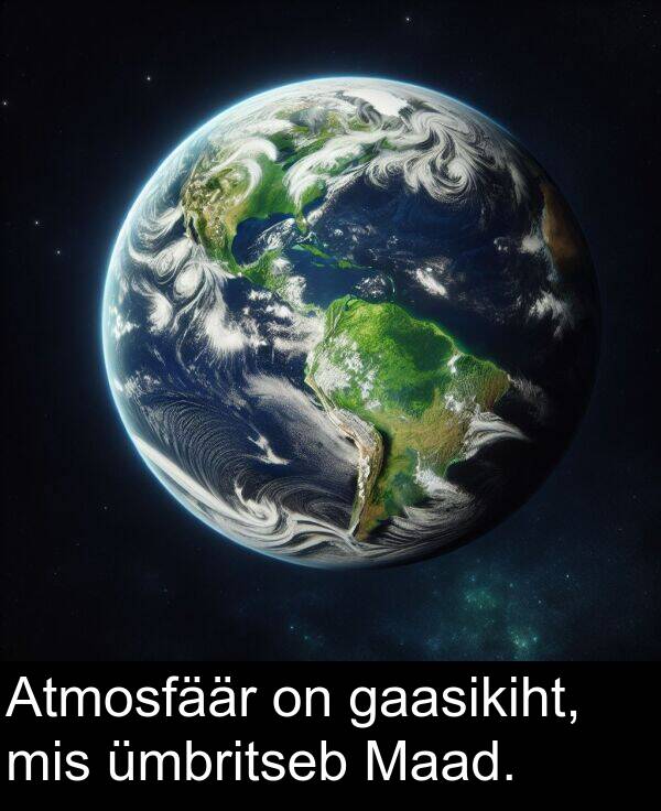mis: Atmosfäär on gaasikiht, mis ümbritseb Maad.