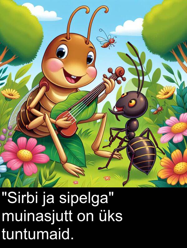 muinasjutt: "Sirbi ja sipelga" muinasjutt on üks tuntumaid.
