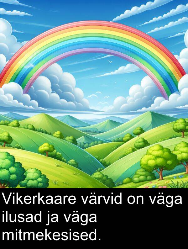 mitmekesised: Vikerkaare värvid on väga ilusad ja väga mitmekesised.