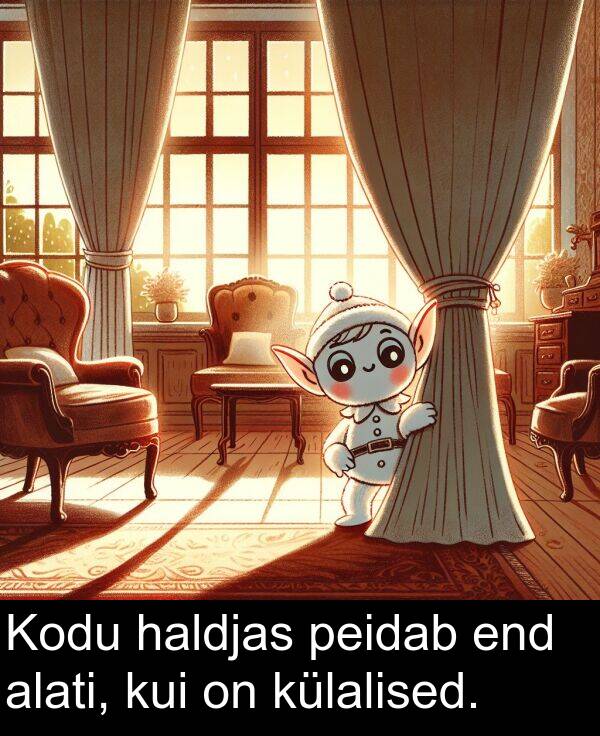 haldjas: Kodu haldjas peidab end alati, kui on külalised.