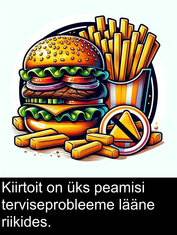 riikides: Kiirtoit on üks peamisi terviseprobleeme lääne riikides.
