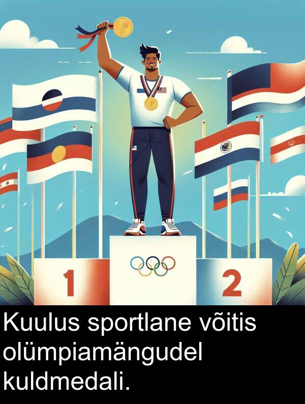 sportlane: Kuulus sportlane võitis olümpiamängudel kuldmedali.