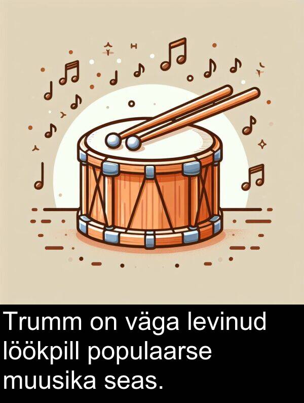 populaarse: Trumm on väga levinud löökpill populaarse muusika seas.