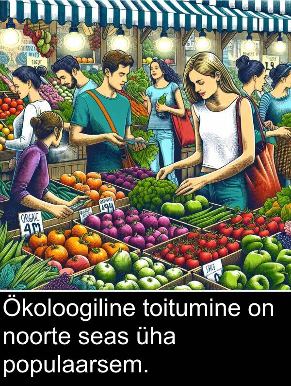 populaarsem: Ökoloogiline toitumine on noorte seas üha populaarsem.