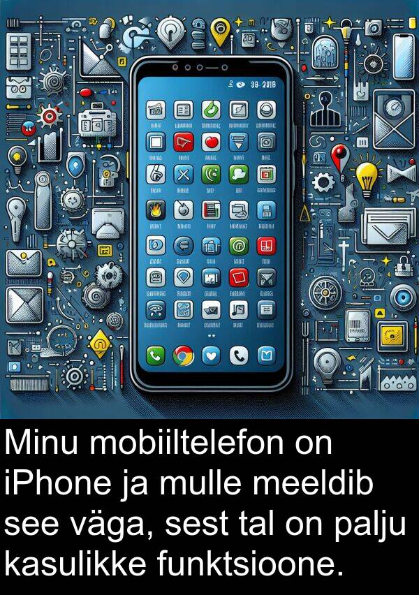 iPhone: Minu mobiiltelefon on iPhone ja mulle meeldib see väga, sest tal on palju kasulikke funktsioone.