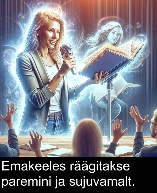 sujuvamalt: Emakeeles räägitakse paremini ja sujuvamalt.