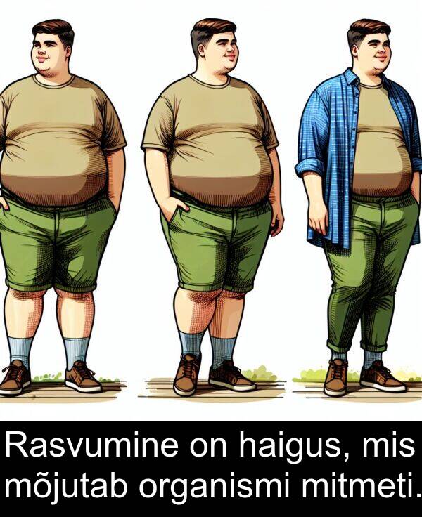 mõjutab: Rasvumine on haigus, mis mõjutab organismi mitmeti.