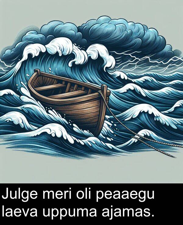 meri: Julge meri oli peaaegu laeva uppuma ajamas.