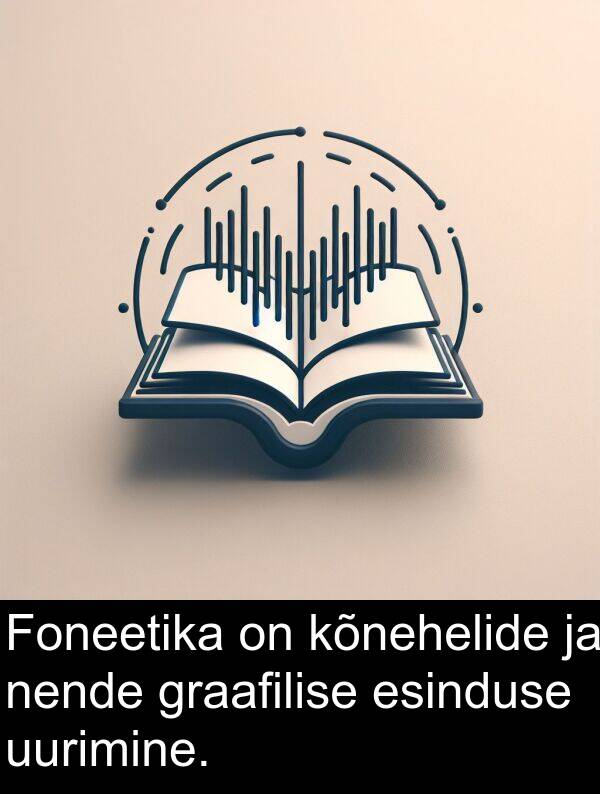 graafilise: Foneetika on kõnehelide ja nende graafilise esinduse uurimine.