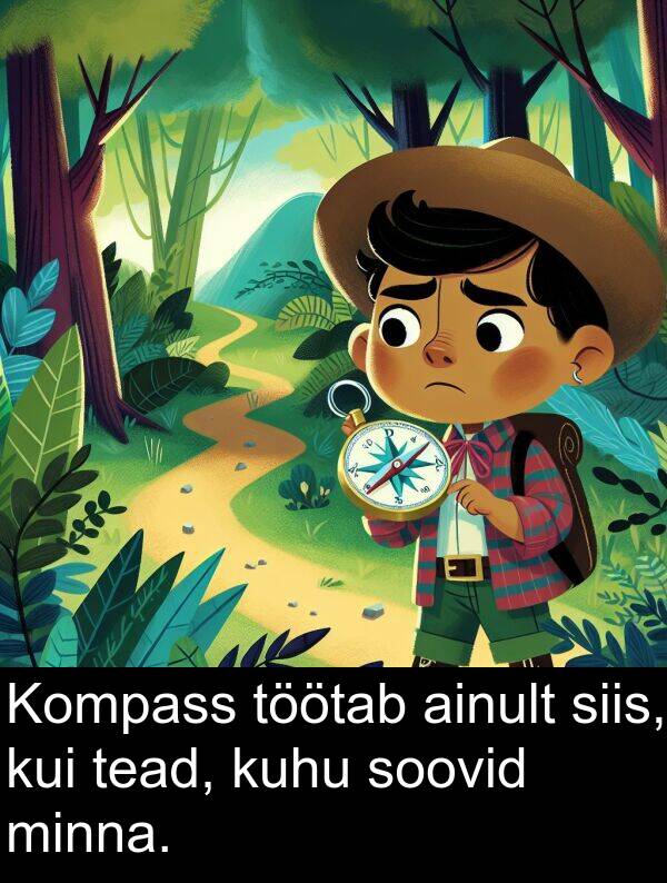 kuhu: Kompass töötab ainult siis, kui tead, kuhu soovid minna.