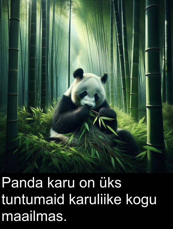 kogu: Panda karu on üks tuntumaid karuliike kogu maailmas.