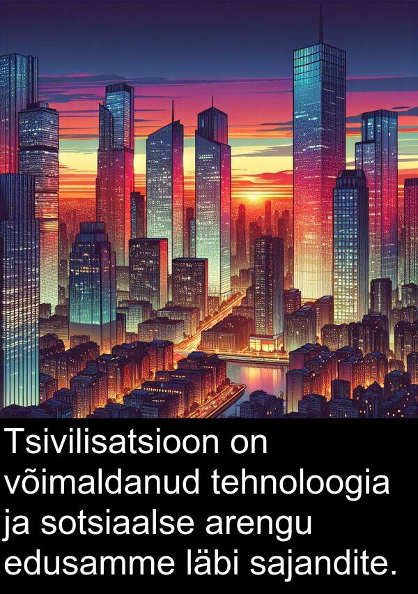 sotsiaalse: Tsivilisatsioon on võimaldanud tehnoloogia ja sotsiaalse arengu edusamme läbi sajandite.