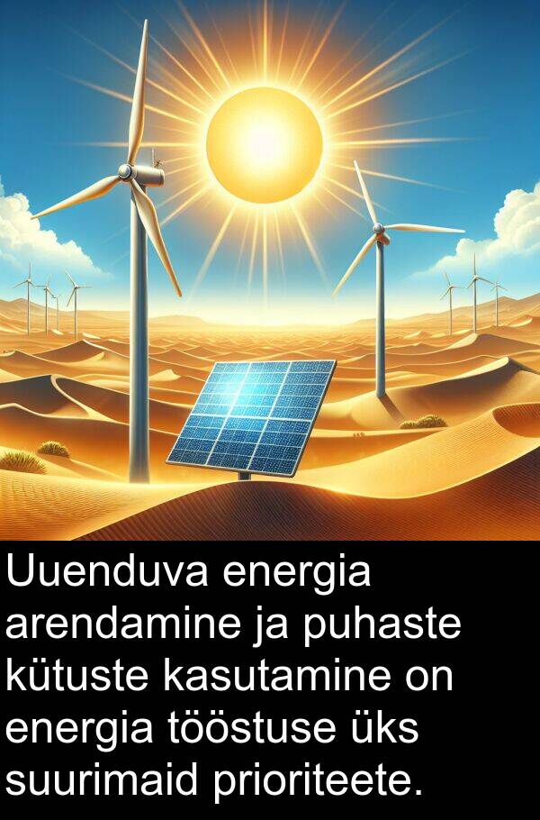puhaste: Uuenduva energia arendamine ja puhaste kütuste kasutamine on energia tööstuse üks suurimaid prioriteete.
