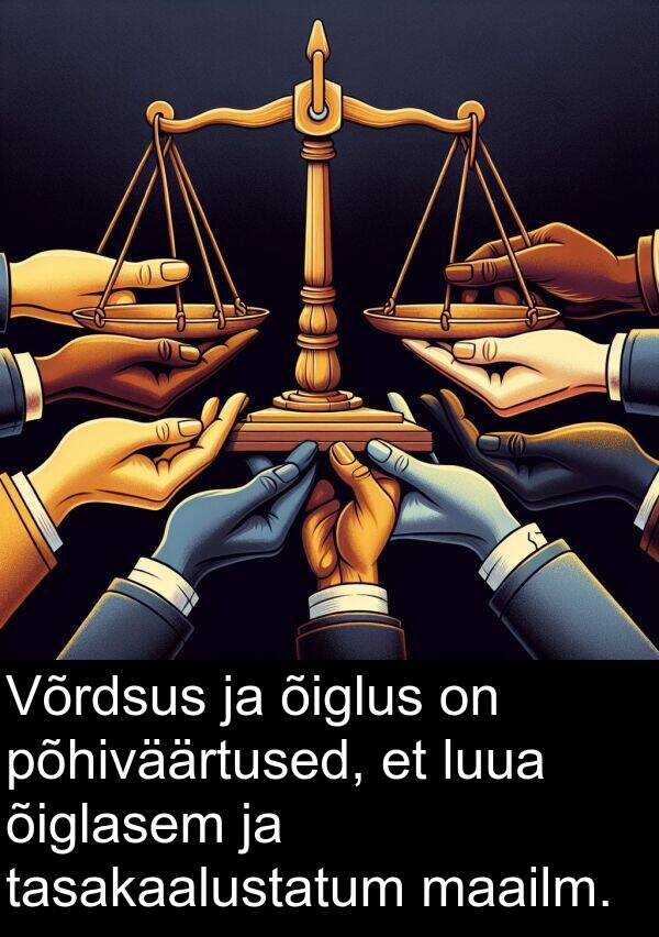 luua: Võrdsus ja õiglus on põhiväärtused, et luua õiglasem ja tasakaalustatum maailm.