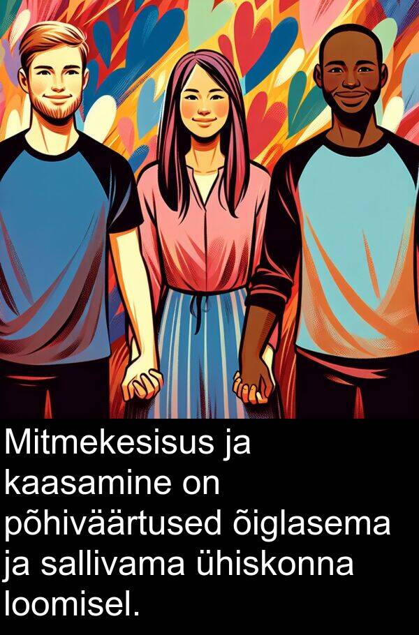 loomisel: Mitmekesisus ja kaasamine on põhiväärtused õiglasema ja sallivama ühiskonna loomisel.