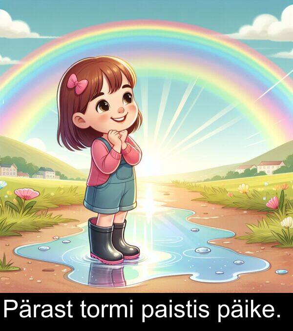 tormi: Pärast tormi paistis päike.
