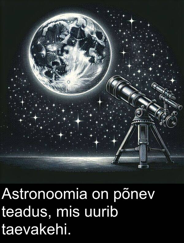 uurib: Astronoomia on põnev teadus, mis uurib taevakehi.