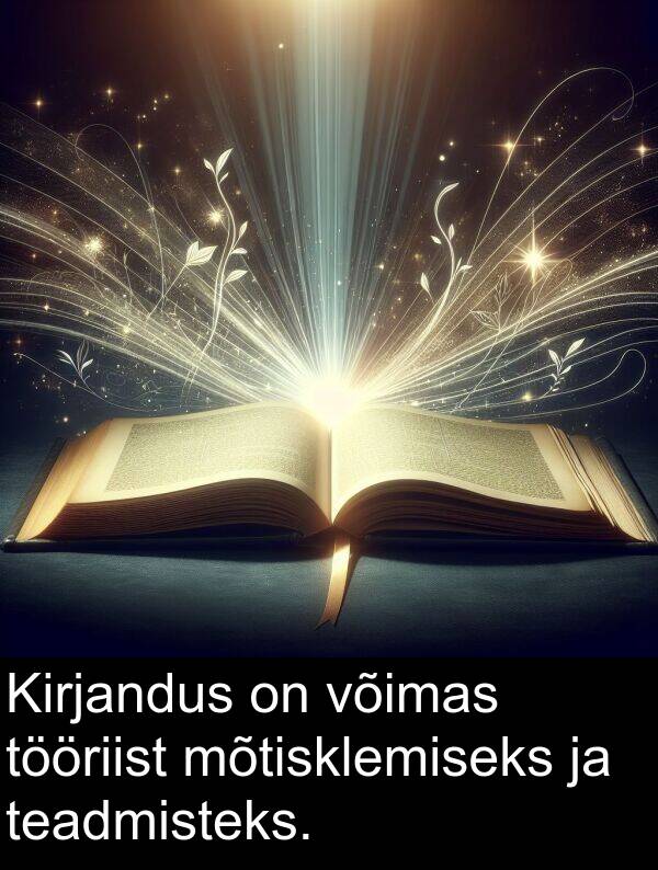 mõtisklemiseks: Kirjandus on võimas tööriist mõtisklemiseks ja teadmisteks.