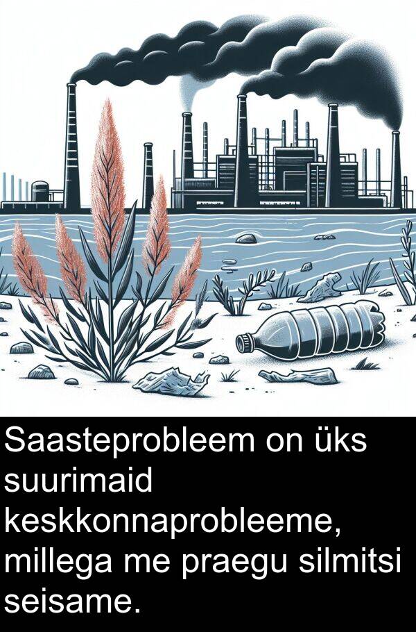 suurimaid: Saasteprobleem on üks suurimaid keskkonnaprobleeme, millega me praegu silmitsi seisame.